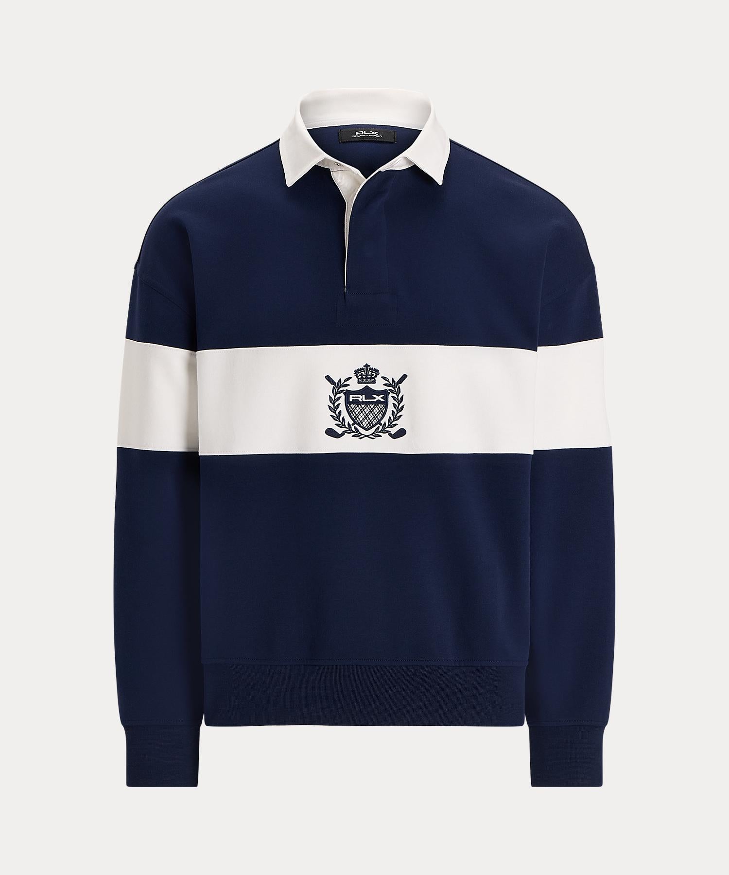 ポロ ゴルフ｜アールエルエックス POLO GOLF｜RLX GOLF （RLX）リラックス フィット クレスト ラグビー スウェットシャツ （410ネイビー） 410ネイビー
