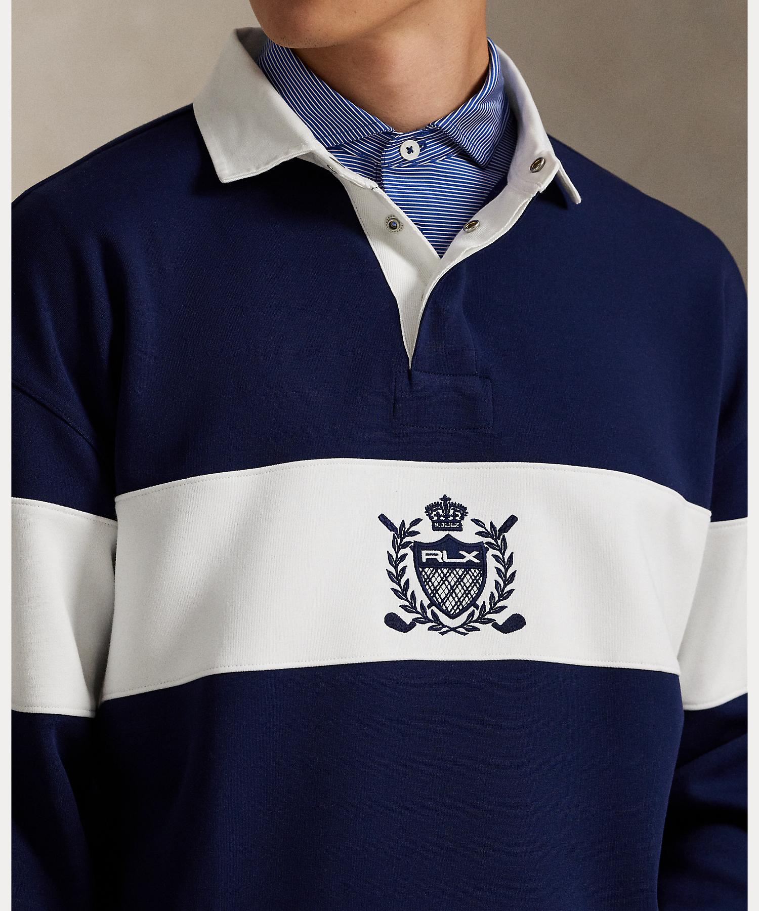 ポロ ゴルフ｜アールエルエックス POLO GOLF｜RLX GOLF （RLX）リラックス フィット クレスト ラグビー スウェットシャツ （410ネイビー） 410ネイビー