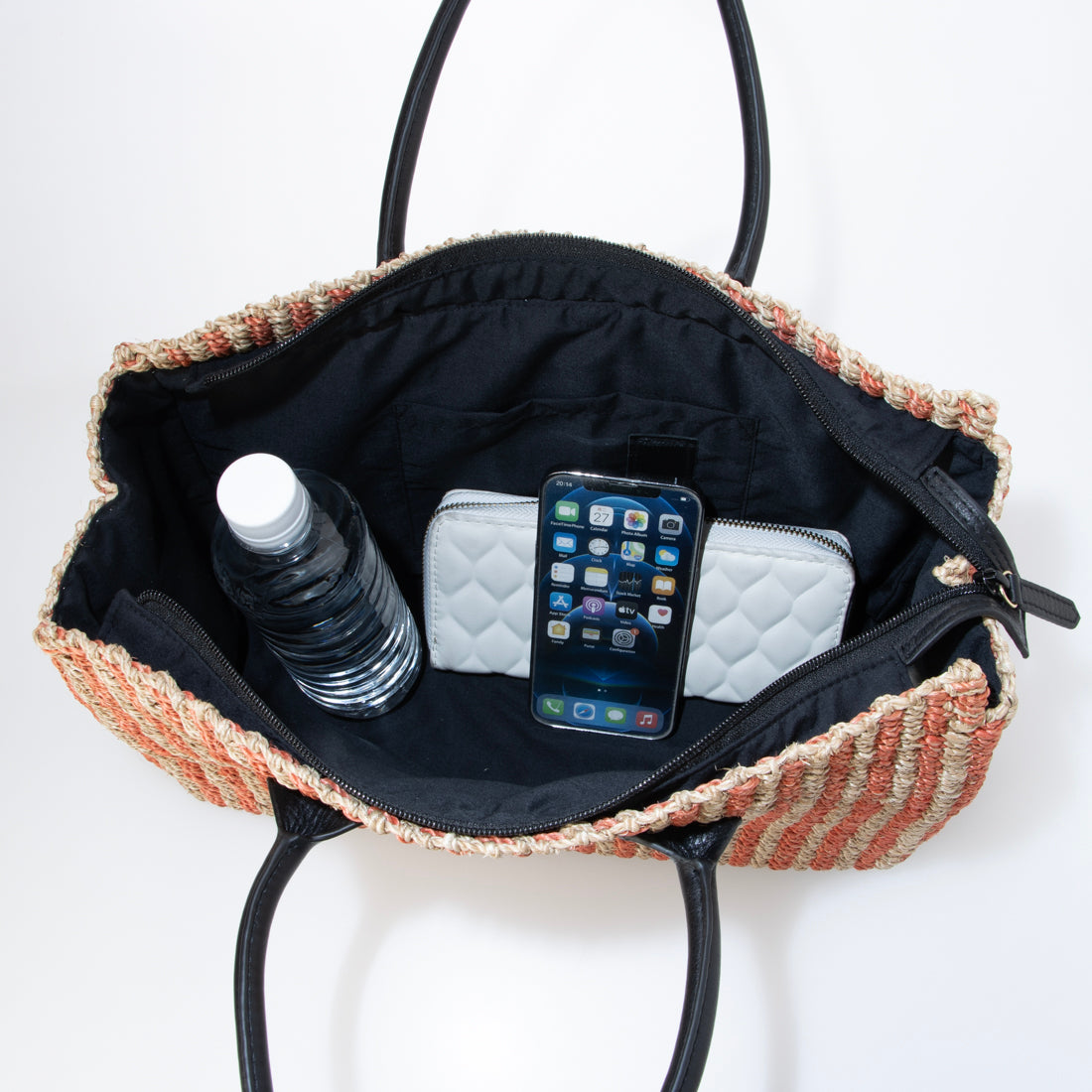 ポンタタ POMTATA P3023 WUE SQUARE TOTE （ストライプレッド） ストライプレッド