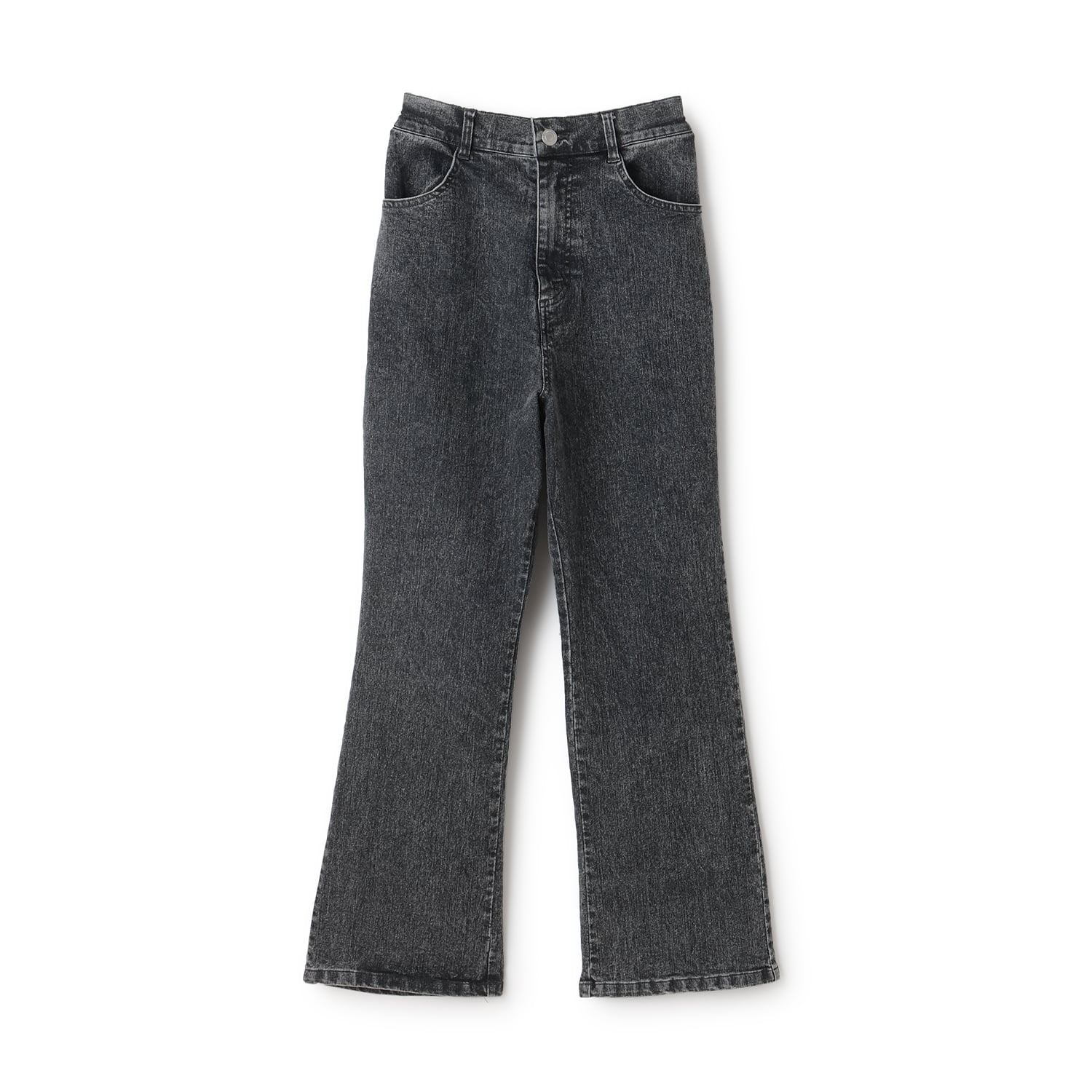 ポンポネット アミ POM PONETTE AMI 【AMI】ストレッチデニムフレアパンツ （黒） 黒