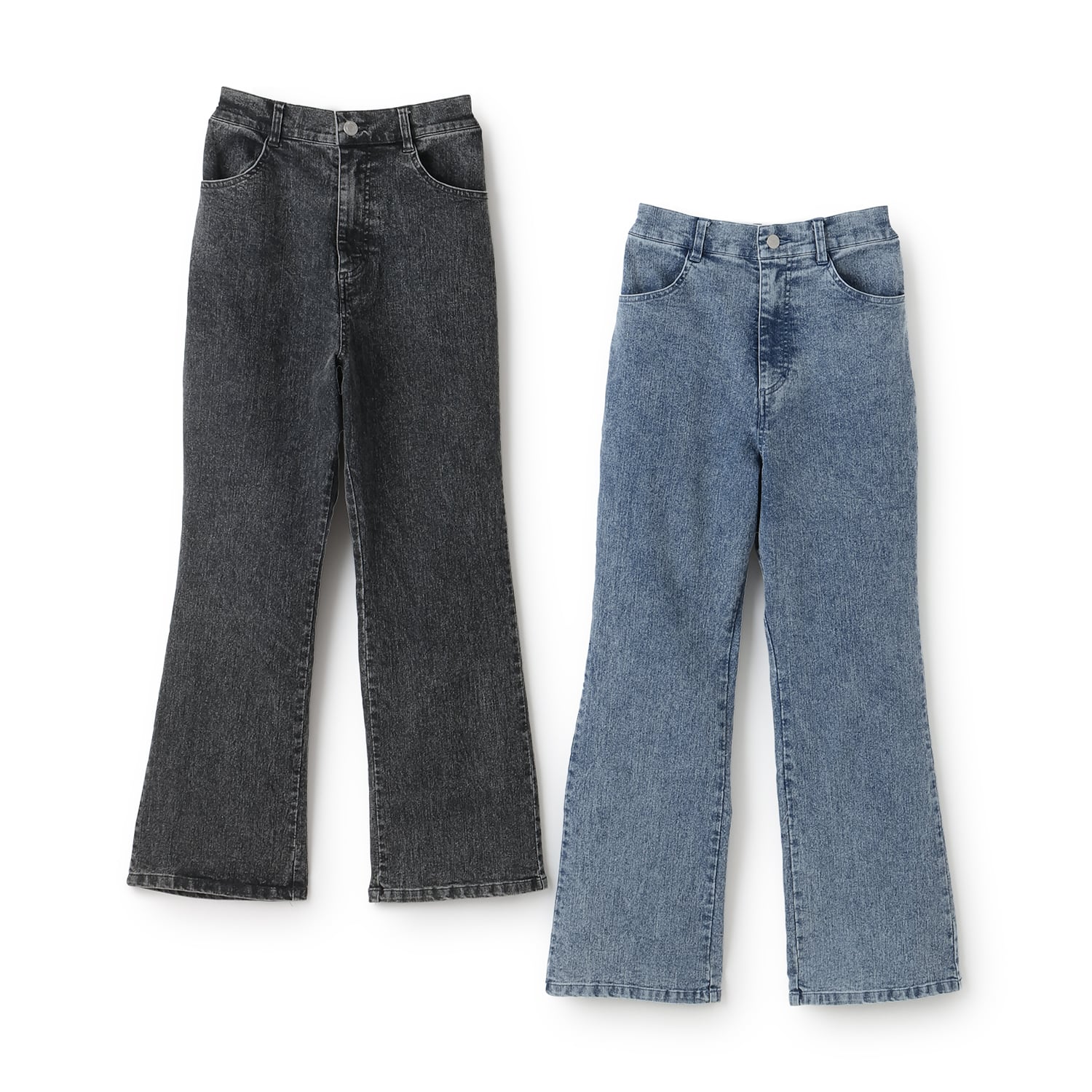 ポンポネット アミ POM PONETTE AMI 【AMI】ストレッチデニムフレアパンツ （黒） 黒