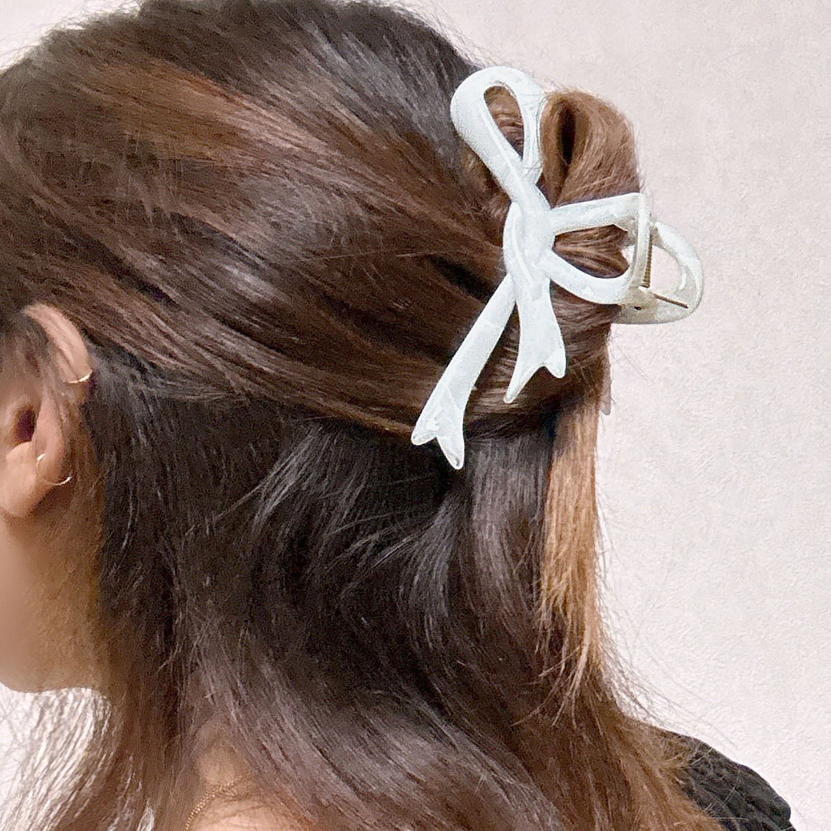 プライベートビーチ privatebeach リボンモチーフヘアクリップ （オレンジ） オレンジ