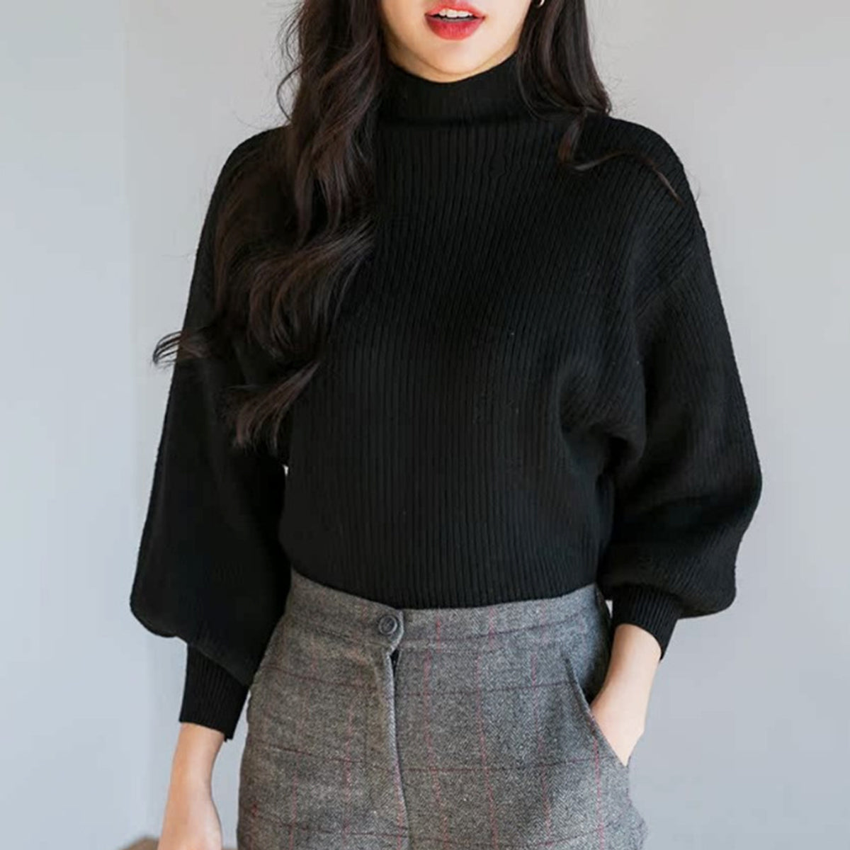 プライベートビーチ privatebeach ボリュームスリーブニットトップス （ブラック） ブラック