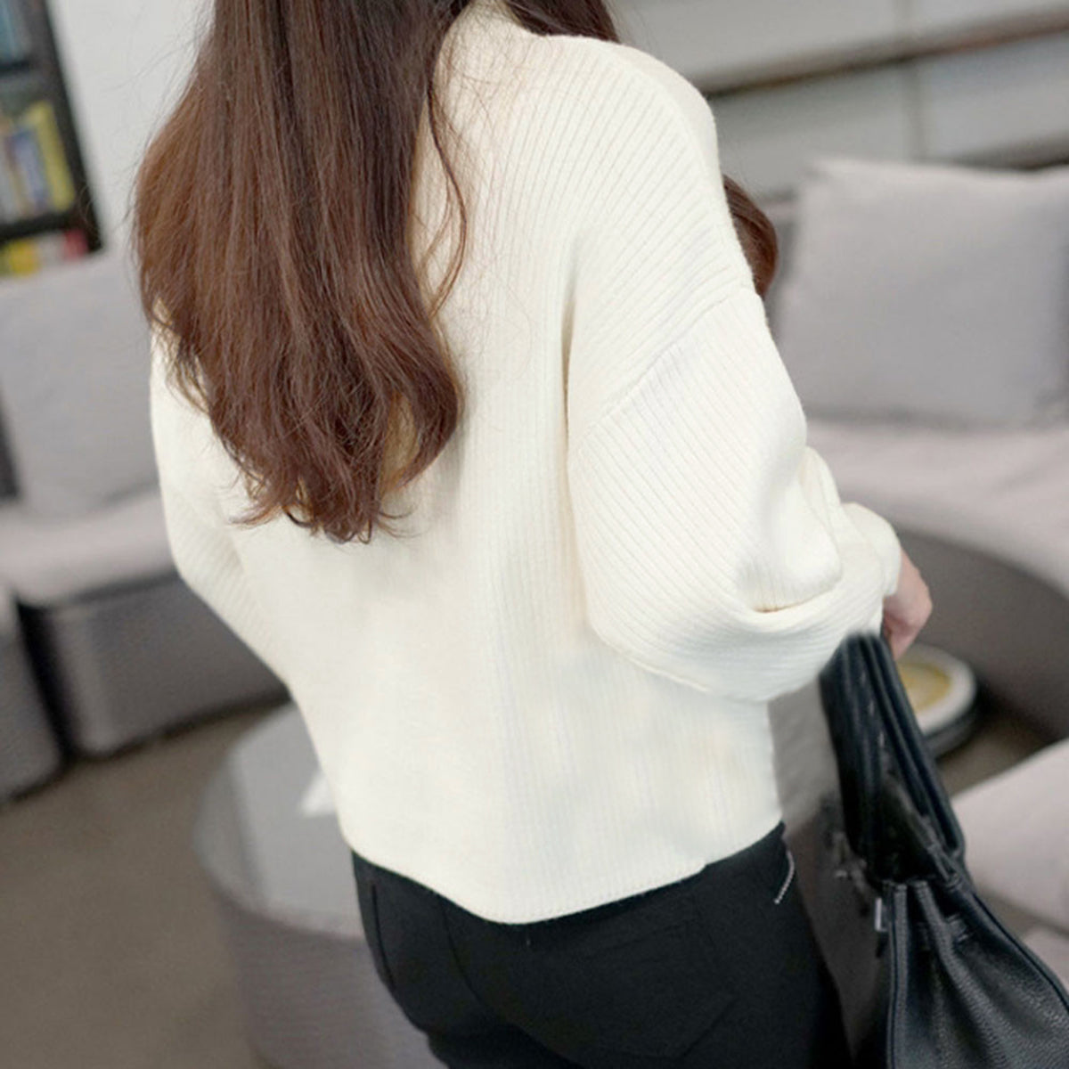 プライベートビーチ privatebeach ボリュームスリーブニットトップス （ブラック） ブラック