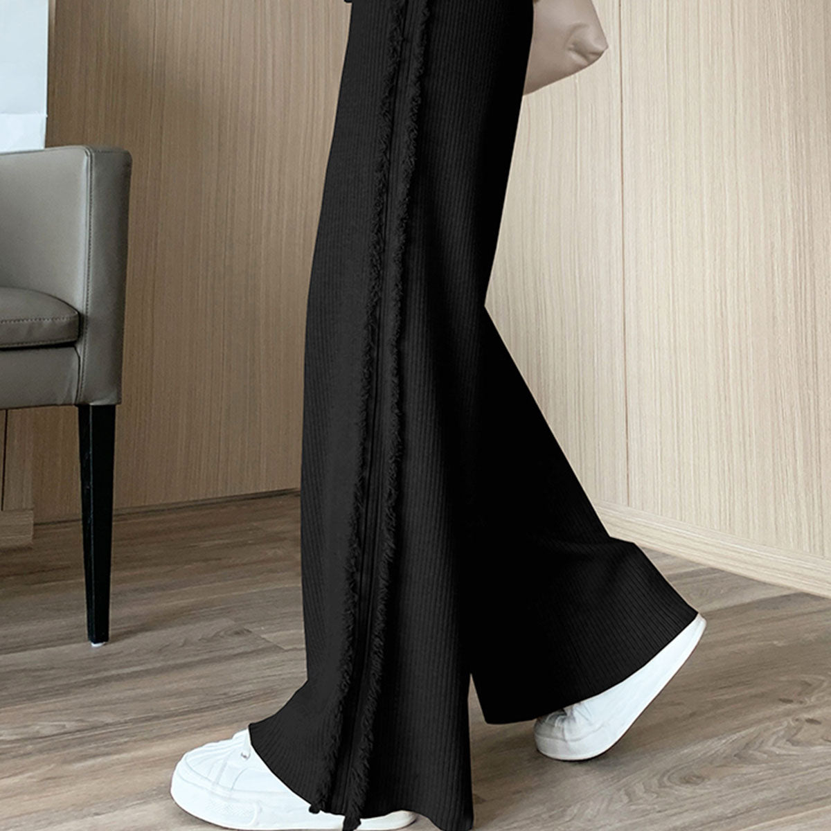 Private Beach Privatebeach Side Fringe Knit Wide Pants