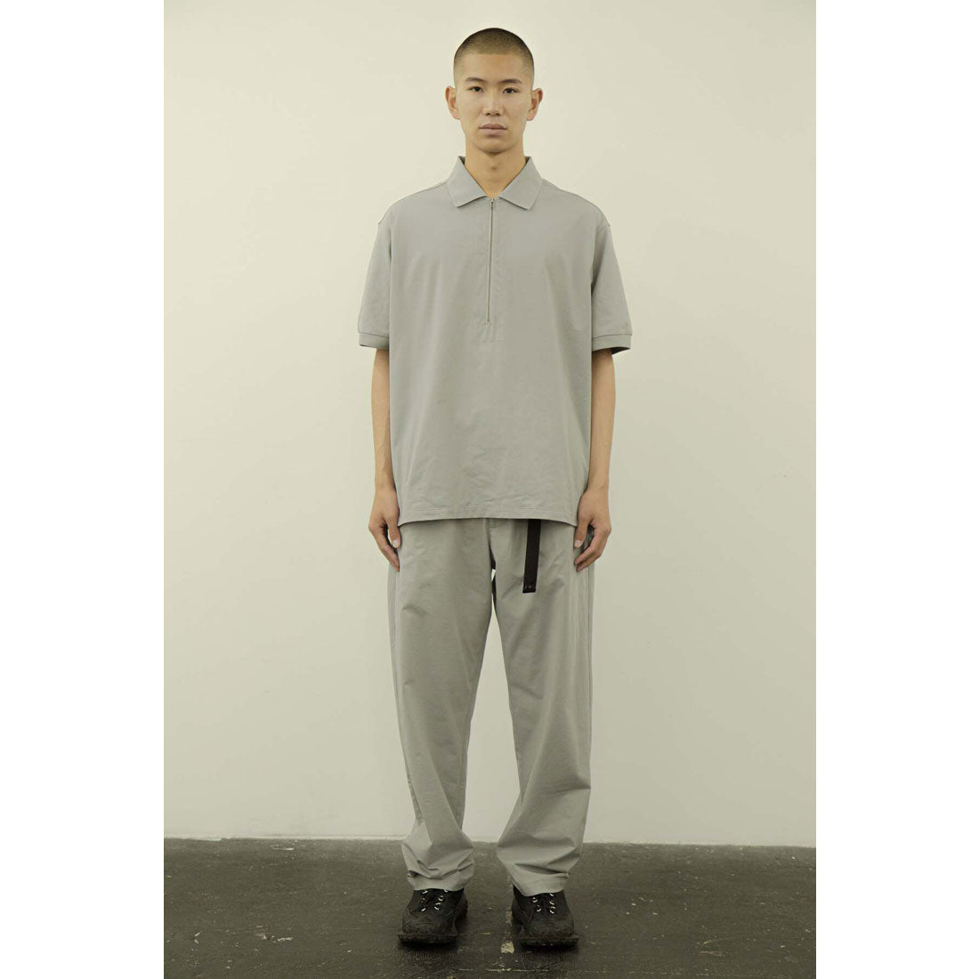 プリセプト PRECEPT PRECEPT MESH KNIT HAIF ZIP S/S SHIR（プリセプト ブリーズニット 半袖ハーフジップシャツ） （GRAY） GRAY