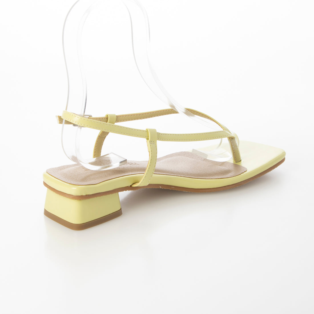 PRECIEUX JOUET Square heel narrow thong sandals