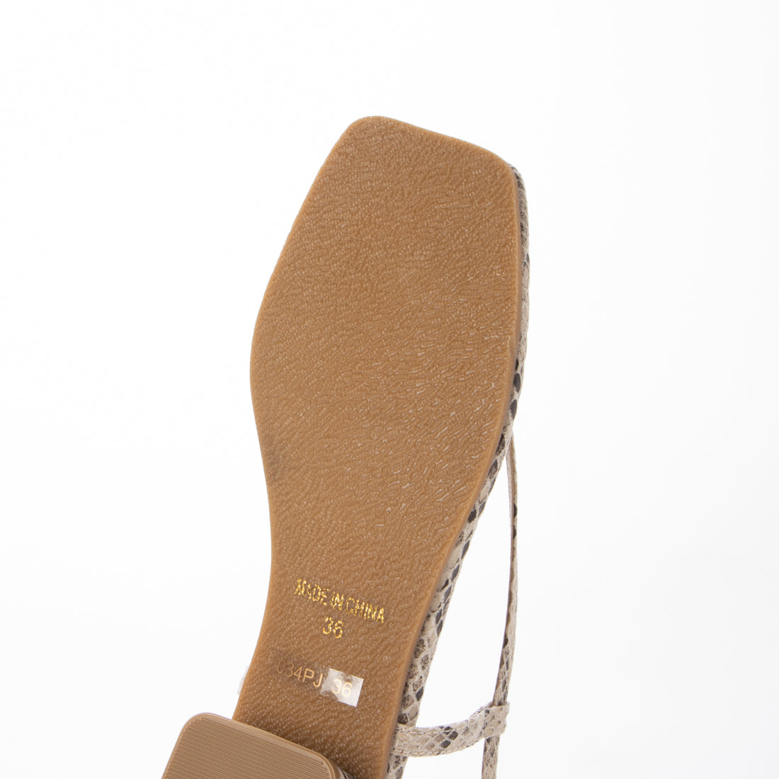 PRECIEUX JOUET Square heel narrow thong sandals