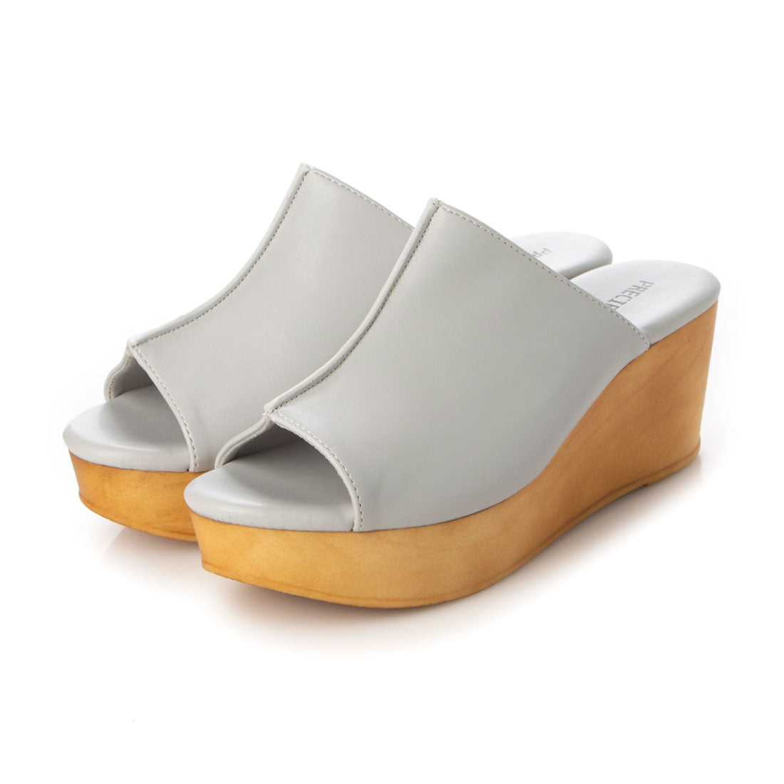 PRECIEUX JOUET Center seam wedge mules