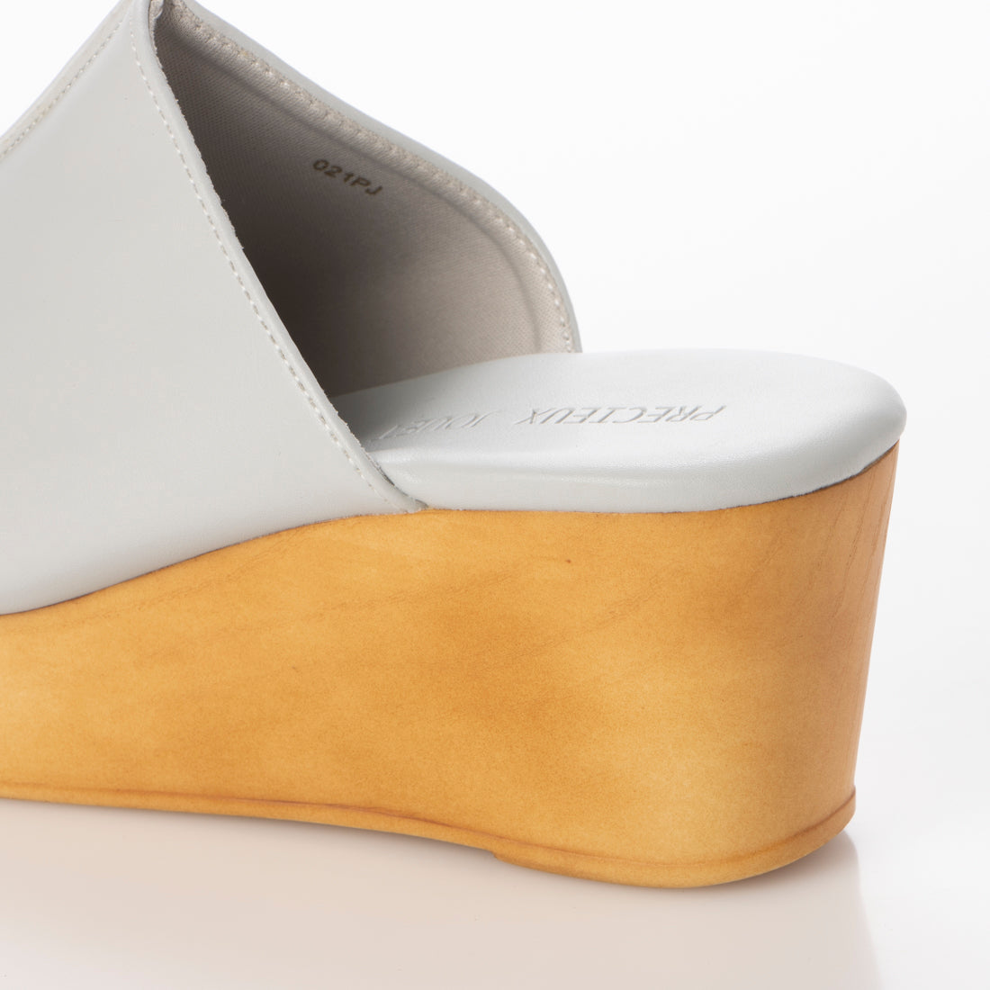 PRECIEUX JOUET Center seam wedge mules