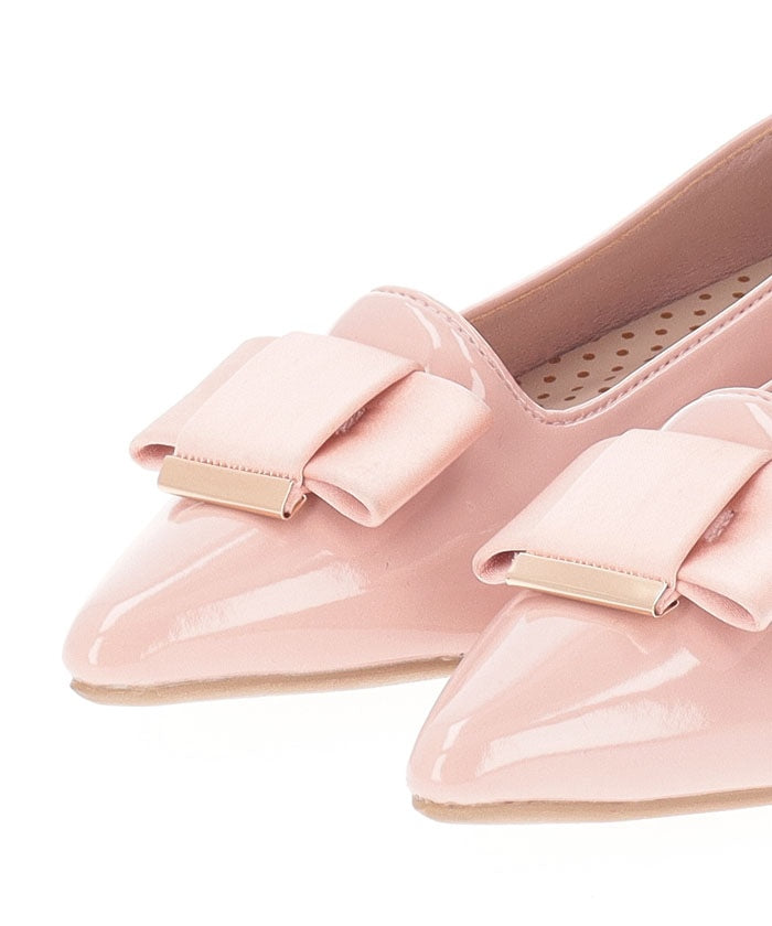 PRECIEUX JOUET Takako×PJ pointed ribbon pumps