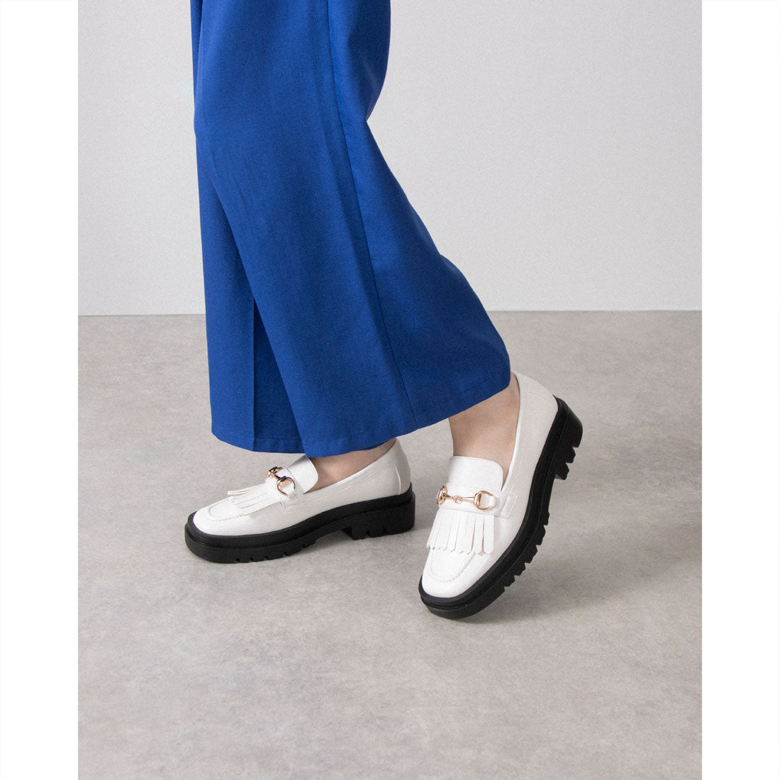 プレシュウ ジュエ PRECIEUX JOUET トラックソールキルトビットローファー 040PJ