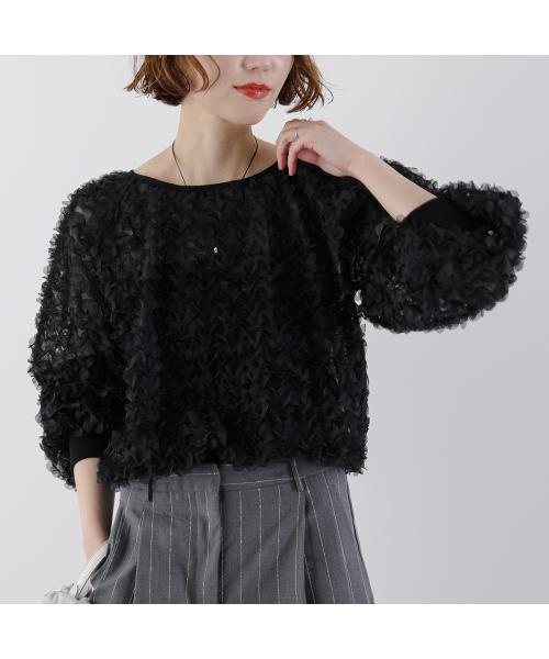 プロヴォーク PROVOKE PROVOKE プルオーバー PV-010067 petal motif cropped pullover （ivory/アイボリー） ivory/アイボリー