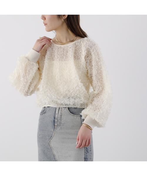 プロヴォーク PROVOKE PROVOKE プルオーバー PV-010067 petal motif cropped pullover （ivory/アイボリー） ivory/アイボリー