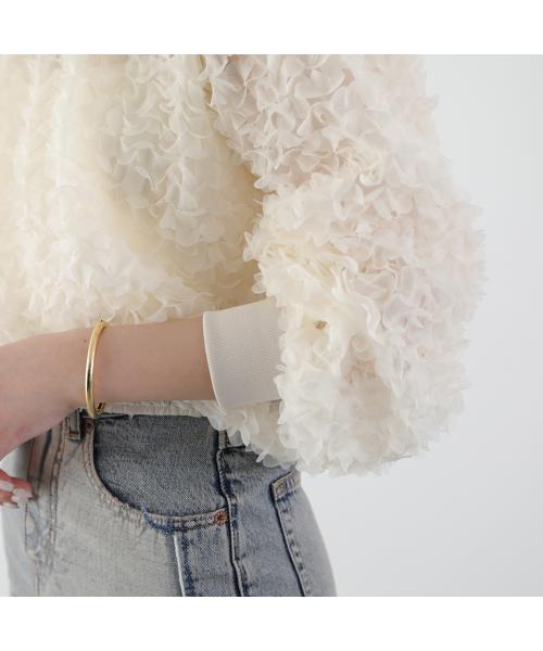 プロヴォーク PROVOKE PROVOKE プルオーバー PV-010067 petal motif cropped pullover （ivory/アイボリー） ivory/アイボリー