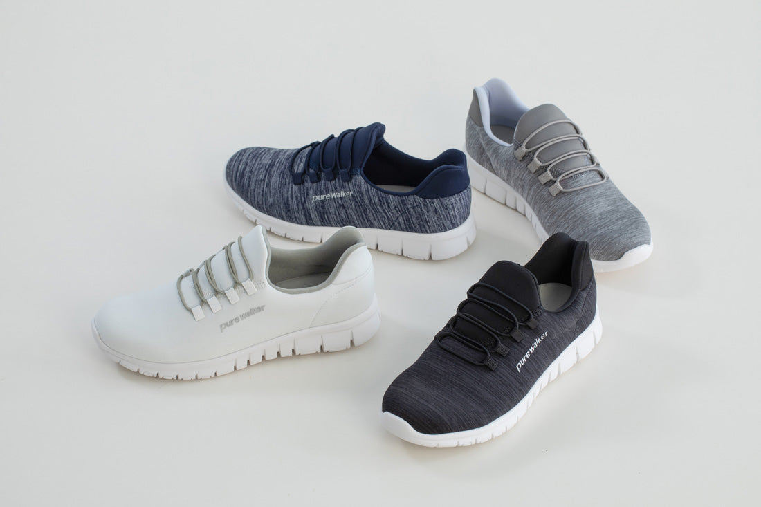 Pure Walker Ladies Sneakers BMZ Hands-Free Shoes Slide Fit PW1501 Hands-Free Sneakers