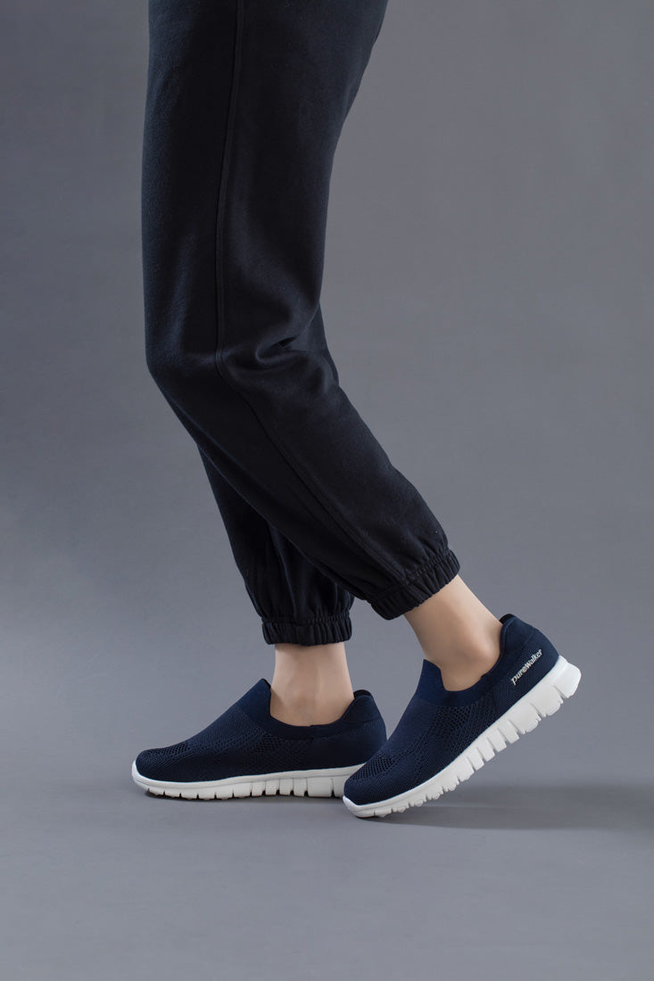 Pure Walker Ladies Sneakers BMZ Hands-Free Shoes Slide Fit PW1502 Hands-Free Slip-On