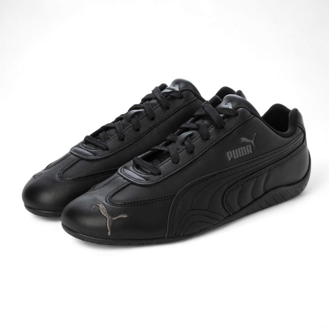 プーマ PUMA Speedcat Leather スピードキャット レザー 405449-01 黒 ブラック スニーカー シューズ メンズ レディース （Black(01)） Black(01)