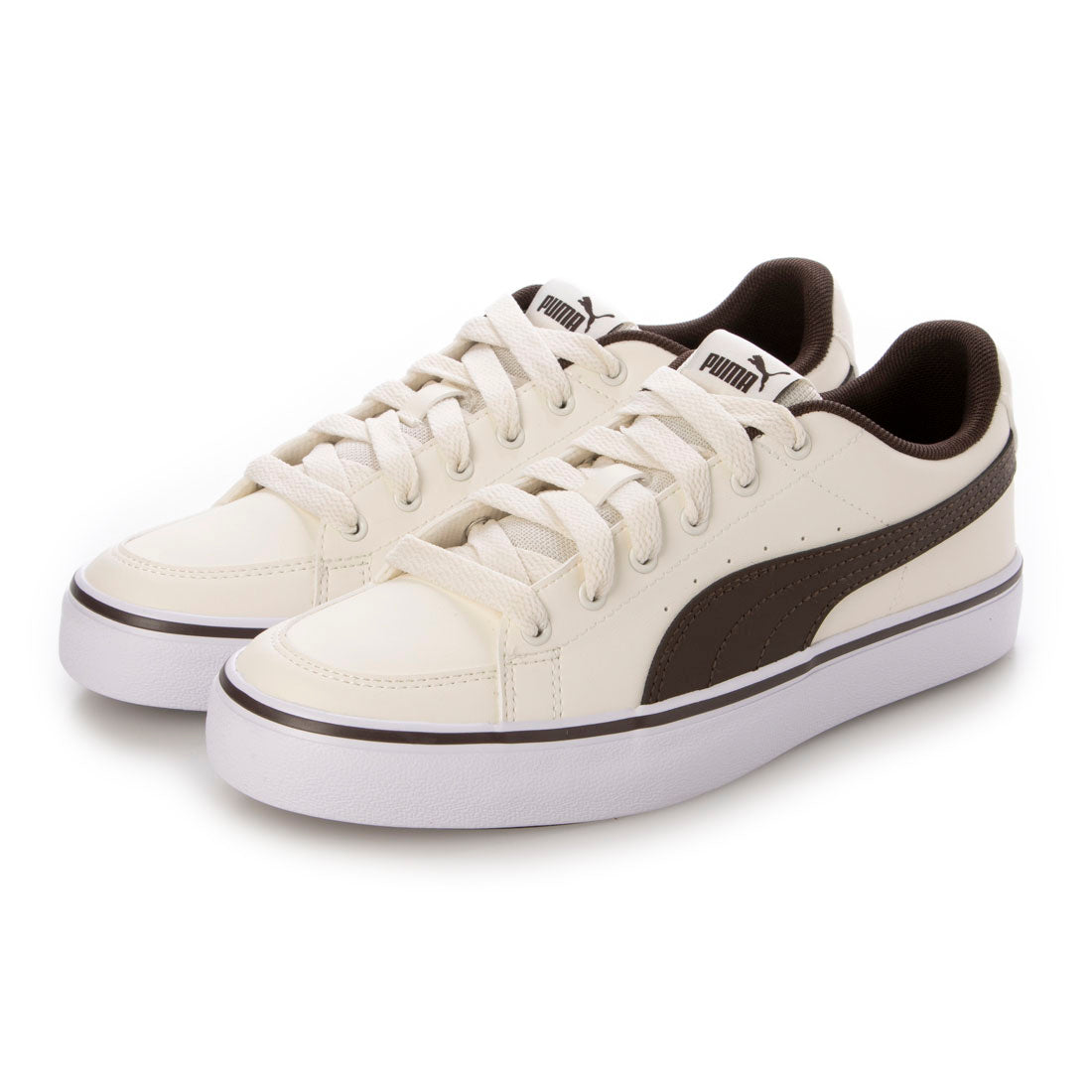 プーマ PUMA Puma V Court Vulc 389907 （ホワイト/ブラウン） ホワイト/ブラウン