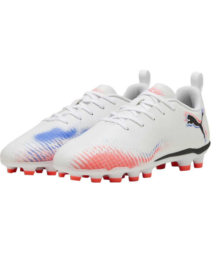 プーマ PUMA プーマ PUMA サッカー フューチャー 8 プレイ HG/AG+MIDJR フットボール スパイク キッズ ジュニア 子供 小学生 中学生 ハード グラ （PUMAWHITE-PUMABLACK-GLOWI） PUMAWHITE-PUMABLACK-GLOWI