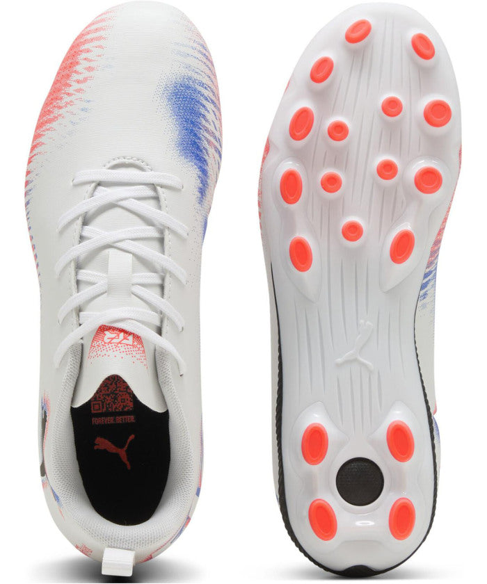 プーマ PUMA プーマ PUMA サッカー フューチャー 8 プレイ HG/AG+MIDJR フットボール スパイク キッズ ジュニア 子供 小学生 中学生 ハード グラ （PUMAWHITE-PUMABLACK-GLOWI） PUMAWHITE-PUMABLACK-GLOWI