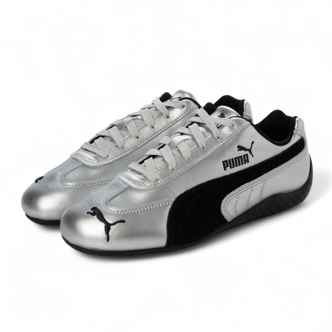 プーマ PUMA Speedcat Metallic スピードキャット メタリック 403689 シルバー 銀 スニーカー ドライビングシューズ レディース （Silver-Black） Silver-Black