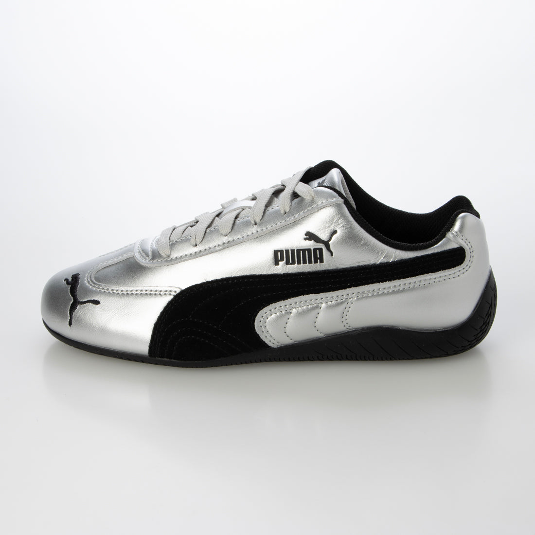 プーマ PUMA Speedcat Metallic スピードキャット メタリック 403689 シルバー 銀 スニーカー ドライビングシューズ レディース （Silver-Black） Silver-Black