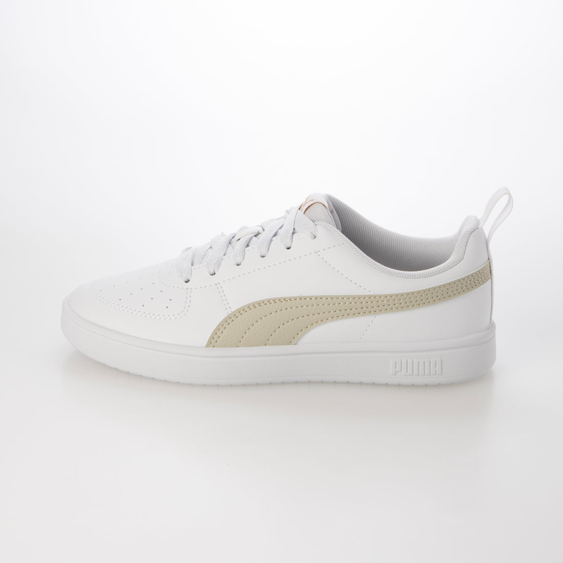 プーマ PUMA RICKIE（リッキー）コートタイプスニーカー 387607 （プーマホワイト/デザートダスト/プーマゴールド） プーマホワイト/デザートダスト/プーマゴールド