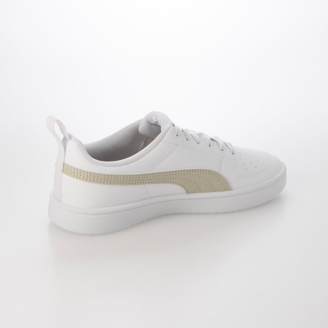 プーマ PUMA RICKIE（リッキー）コートタイプスニーカー 387607 （プーマホワイト/デザートダスト/プーマゴールド） プーマホワイト/デザートダスト/プーマゴールド