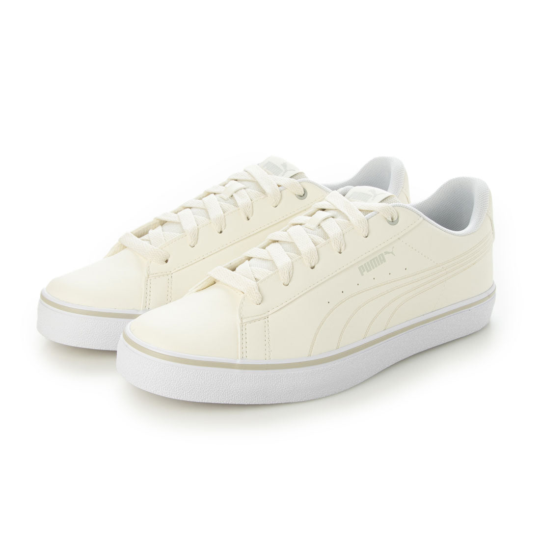 プーマ PUMA V コート バルク EB スニーカー （ウィスパーホワイト×グレー） ウィスパーホワイト×グレー