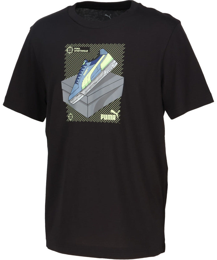 プーマ PUMA プーマ PUMA GRAPHIC スニーカー Tシャツ メンズ 男性 トップス 半袖 ウェア 服 お出かけ 通学 通勤 着替え 移動着 ジム 普段着 ト （01 PUMABLACK） 01 PUMABLACK