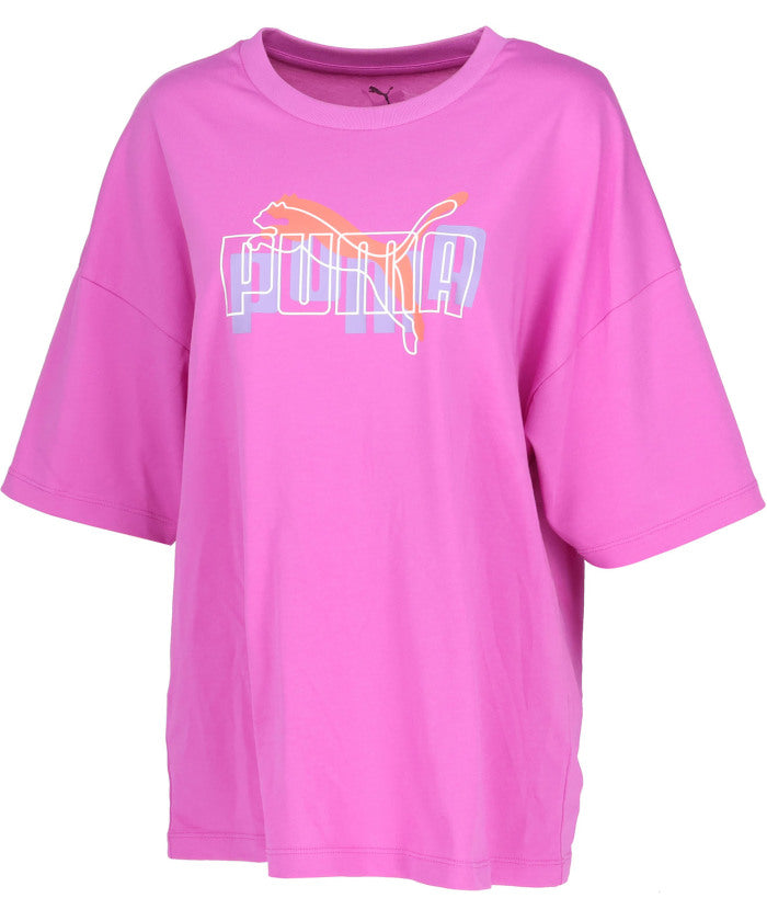 プーマ PUMA プーマ PUMA ESS LOGO LAB MX SS オーバーサイズ T シャツ  686927 （88 WILDBERRY） 88 WILDBERRY