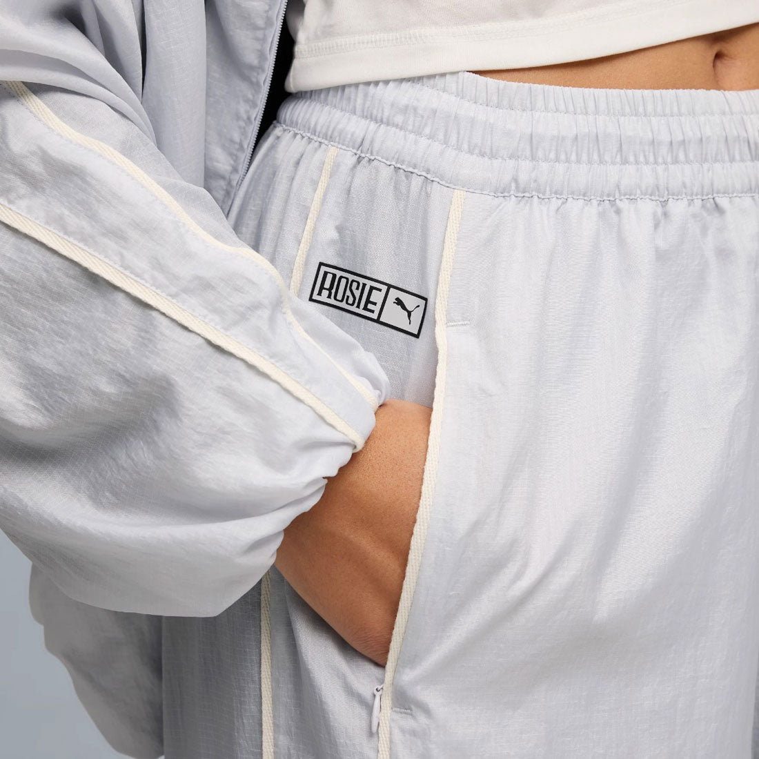 プーマ PUMA プーマ x ロゼ T7 リラックスド トラック パンツ WV（PUMA x ROSE T7 RELAXED TRACK PANTS WV） （Silver Mist） Silver Mist