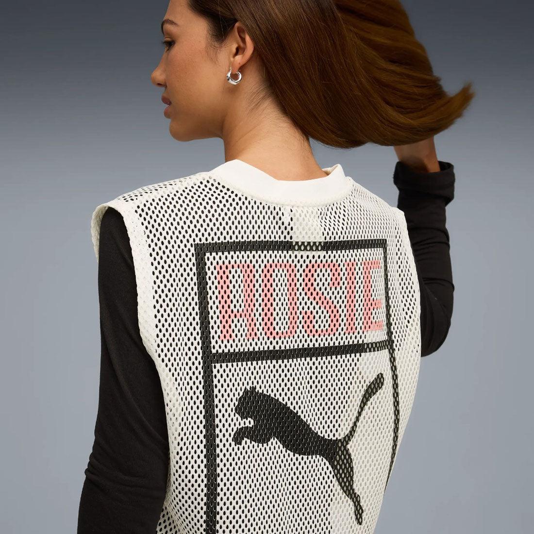 トップス PUMA X ROSE Relaxed Mesh Top S Puma PUMA Puma x Rose Relaxed Mesh Top