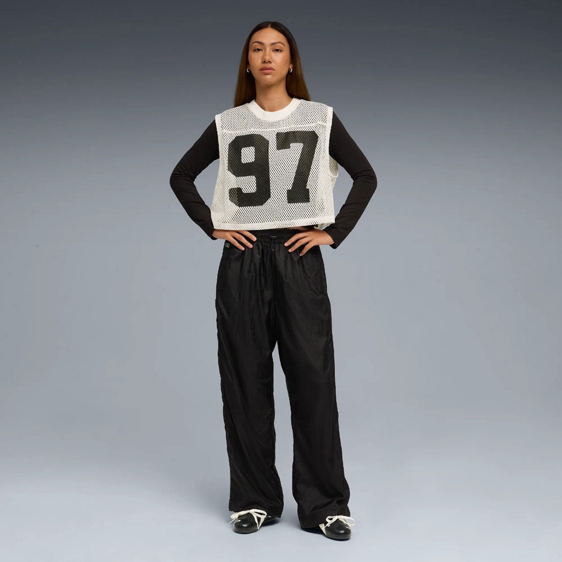 プーマ PUMA プーマ x ロゼ リラックスド メッシュ トップ（PUMA x ROSE RELAXED MESH TOP） （Warm White） Warm White
