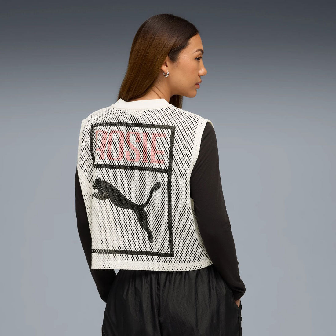 プーマ PUMA プーマ x ロゼ リラックスド メッシュ トップ（PUMA x ROSE RELAXED MESH TOP） （Warm White） Warm White