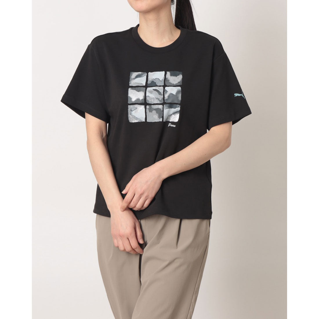 プーマ PUMA レディース Tシャツ ESS ELEVATED MX SS Tシャツ 693699 （ブラック） ブラック