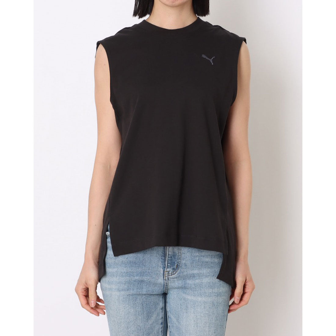 プーマ PUMA レディース タンクトップ ESS ELEVATED MX SL Tシャツ 693766 （ブラック） ブラック