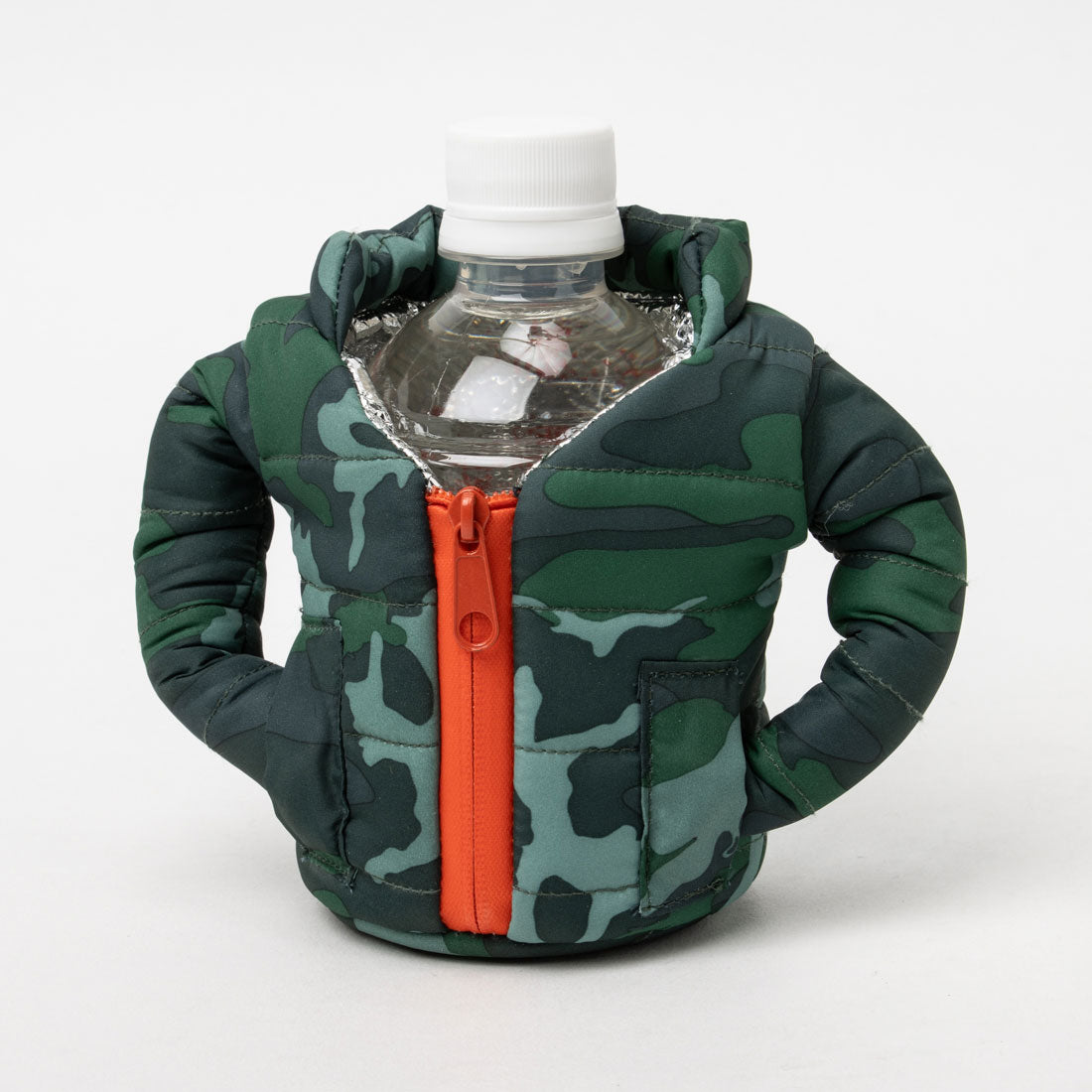 パフィンクーラーズ PUFFIN COOLERS BEVERAGE JACKET ボトルホルダー （カモ×オレンジ） カモ×オレンジ