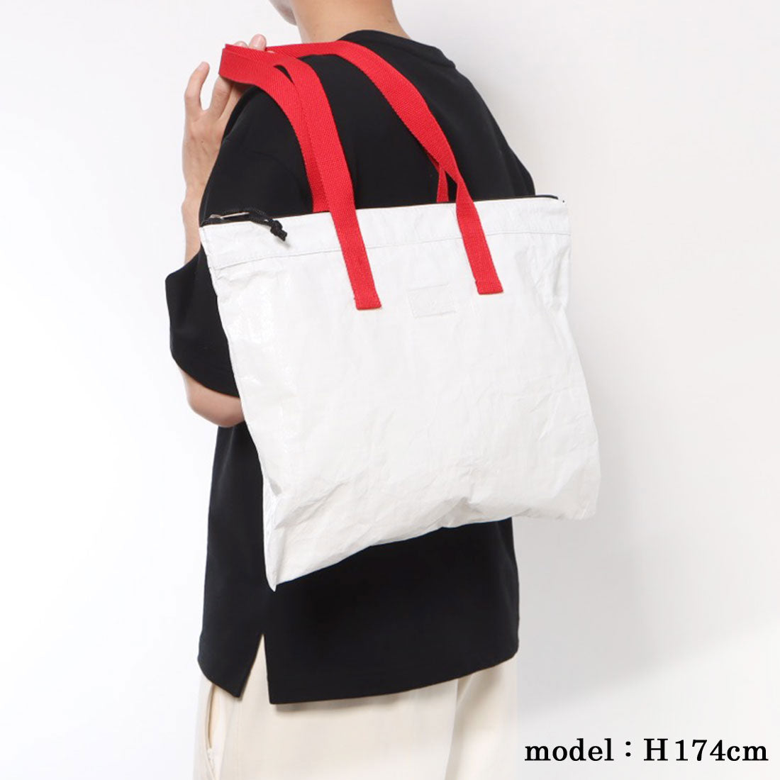 パプポスト PUP-POST ポリエチレンクロス トートバッグM （White） White
