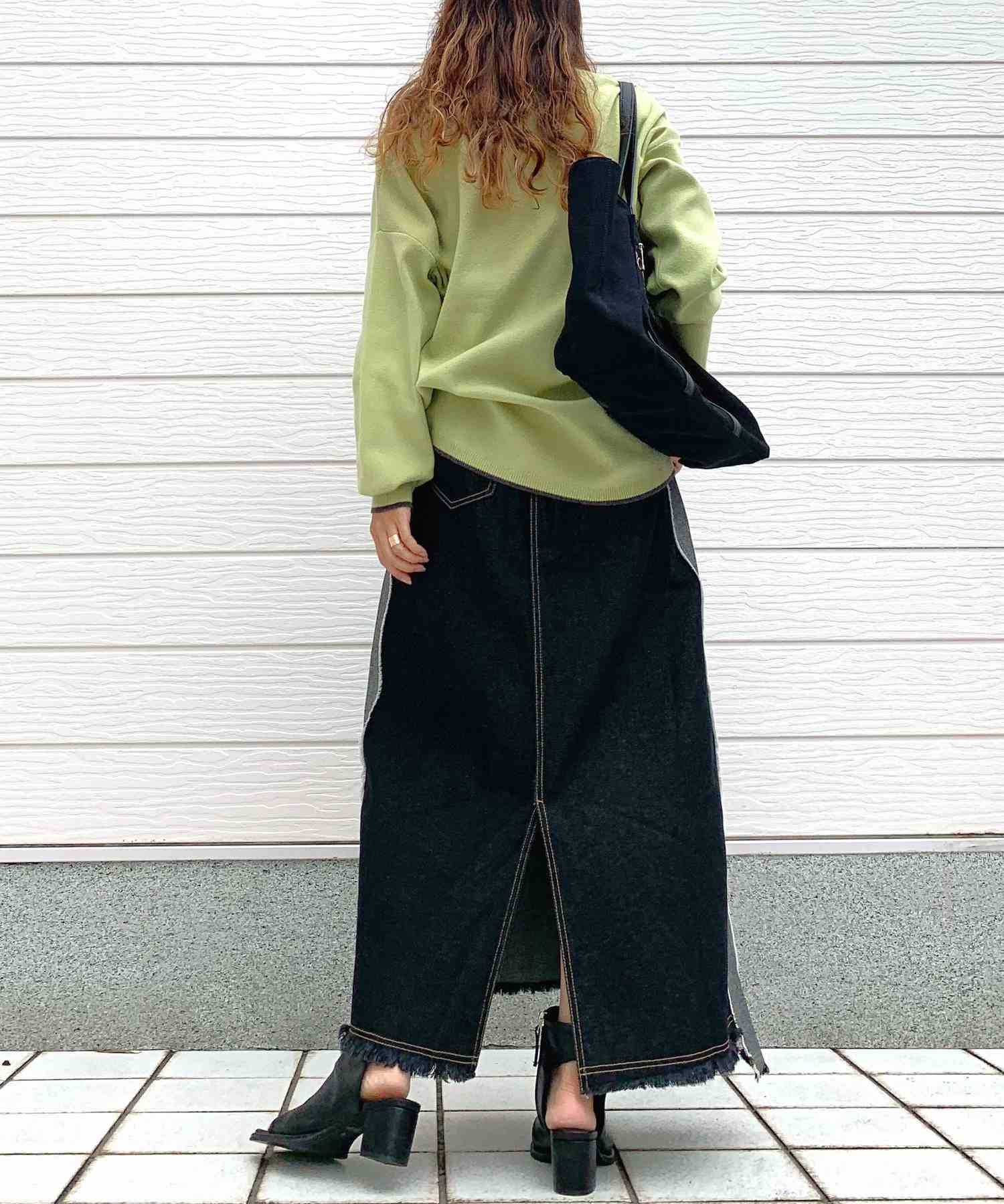 キュー Q Vネックオーバーニット
