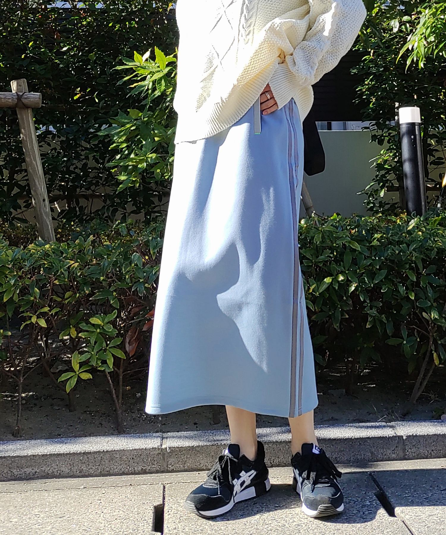 キュー Q グログランラインタイトスカート