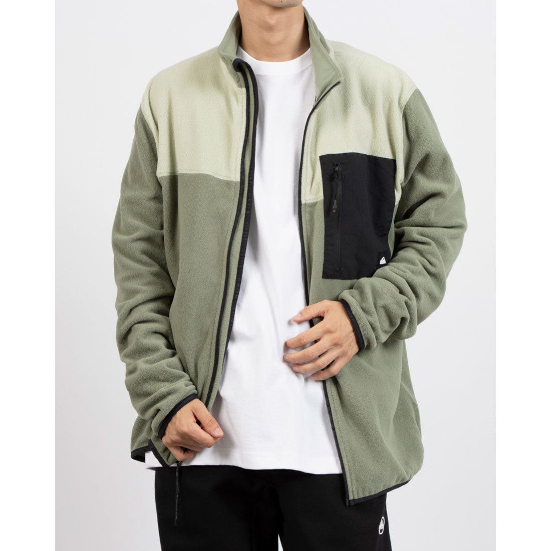 クイックシルバー QUIKSILVER AKER FZ FLEECE,カーキ