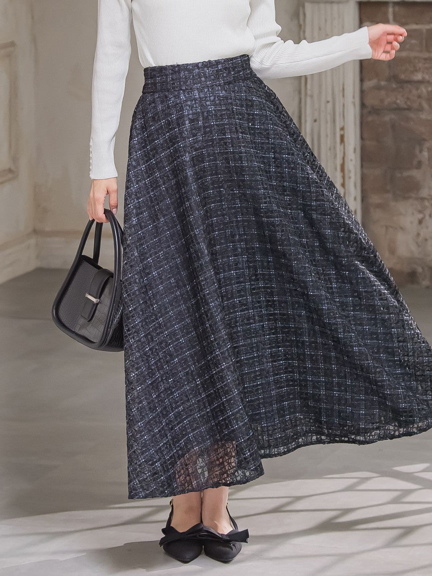 Queens Court Check Print Skirt ≪Hand Washable≫