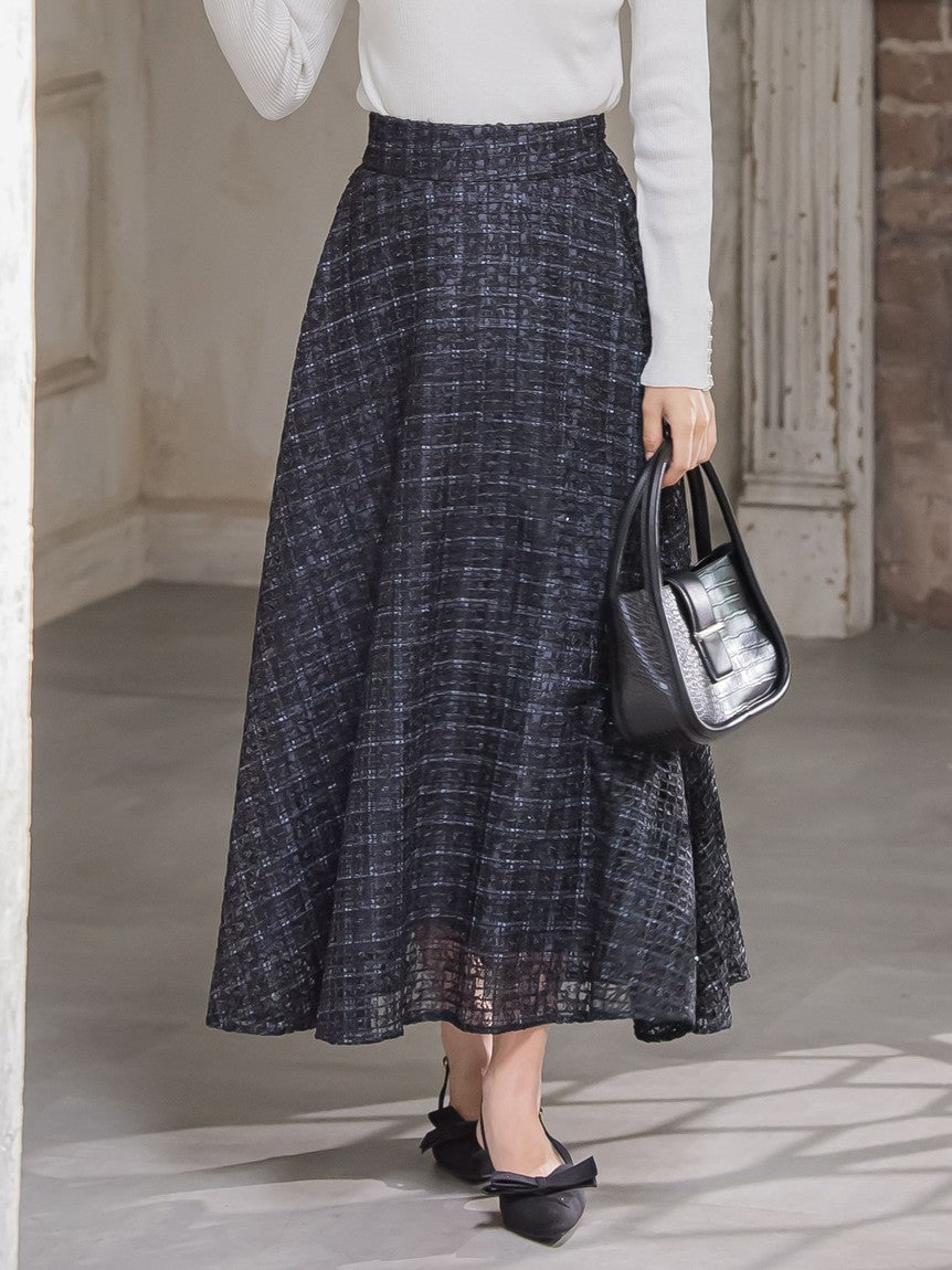 Queens Court Check Print Skirt ≪Hand Washable≫