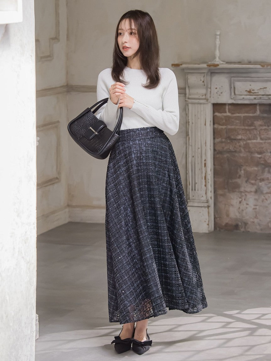 Queens Court Check Print Skirt ≪Hand Washable≫