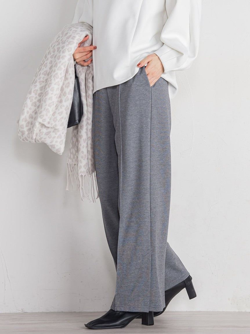 Queens Court Ponce Side Slit Wide Pants ≪Compatible with Set Up / Hand Washable≫