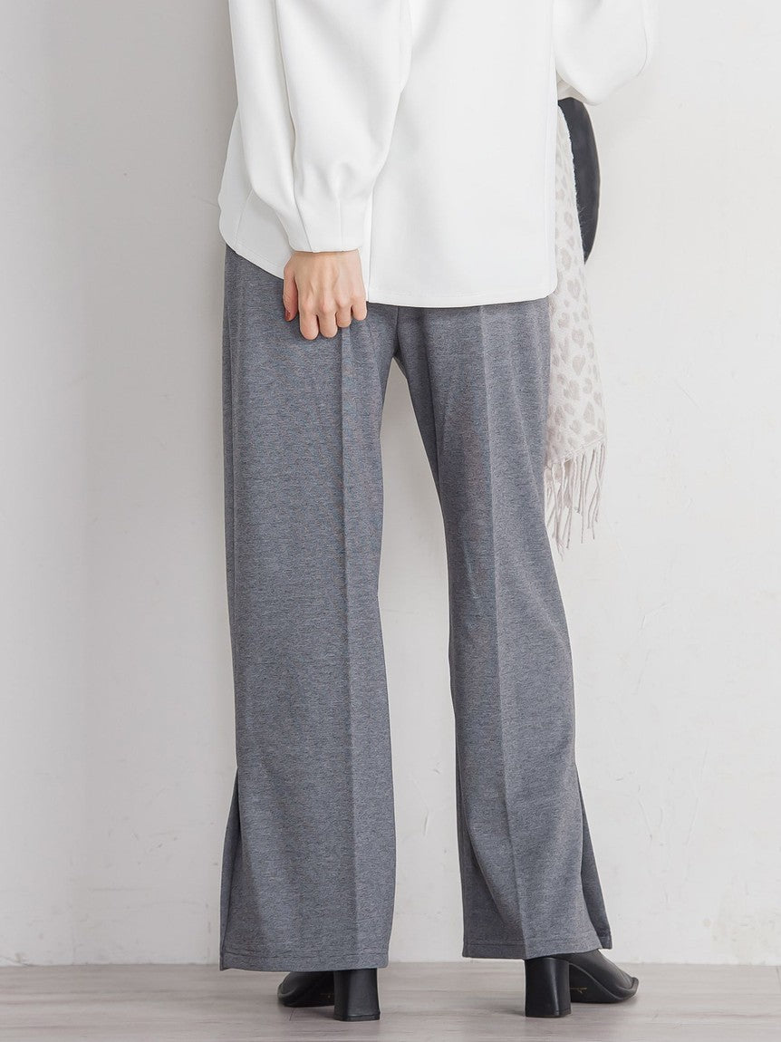 Queens Court Ponce Side Slit Wide Pants ≪Compatible with Set Up / Hand Washable≫