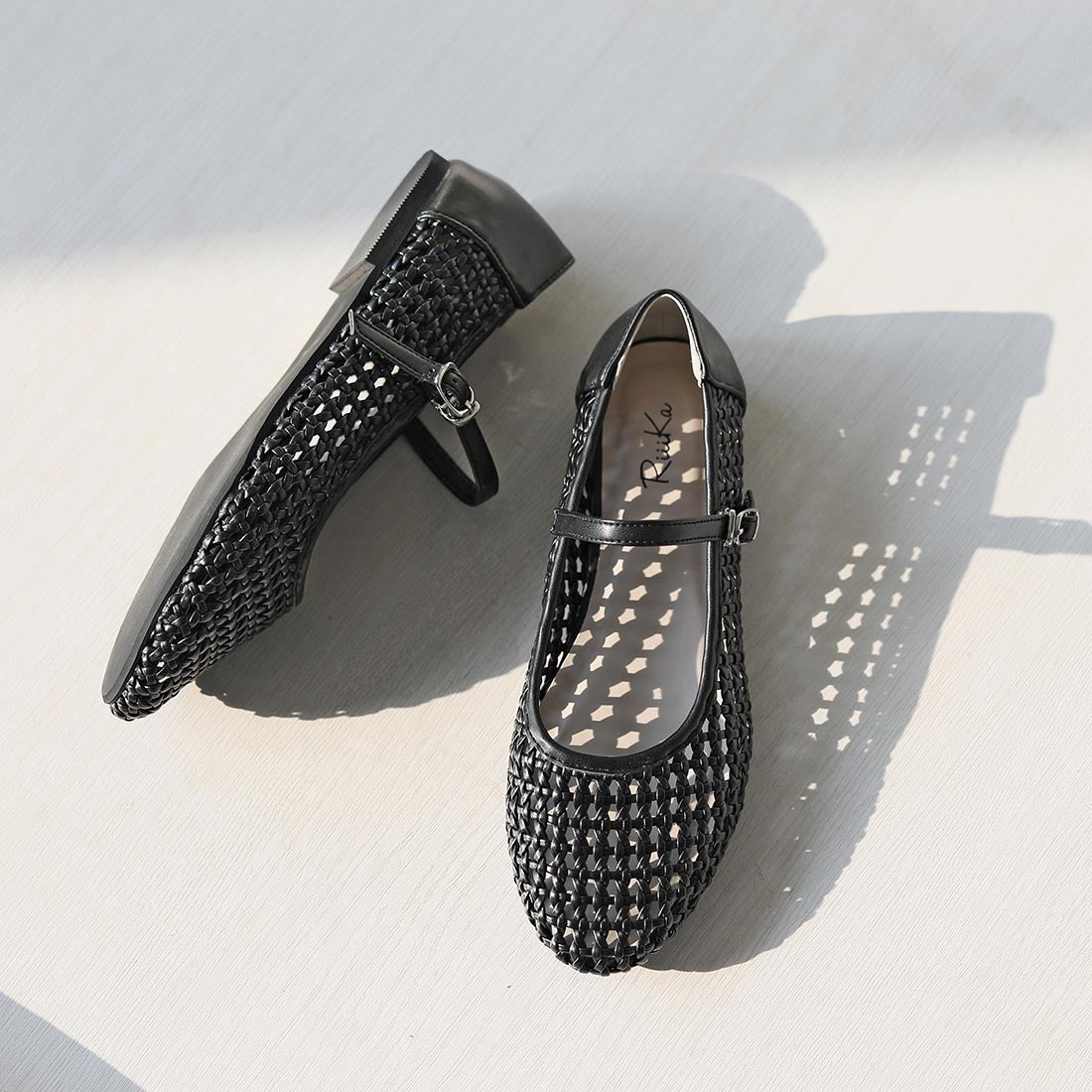 リーカ RiiiKa メッシュパンプス （black） black