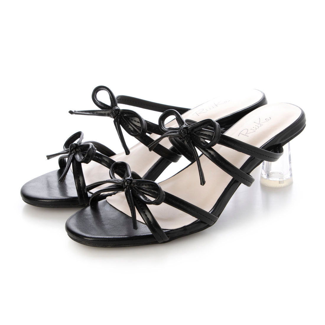 リーカ RiiiKa ダブルリボンサンダル （black） black